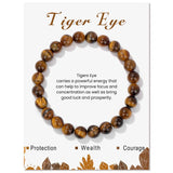 Natural Crystal Beaded Elastic Rope Simple Bracelet