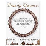 Natural Crystal Beaded Elastic Rope Simple Bracelet