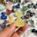 Crystal Meditate Cat Carvings