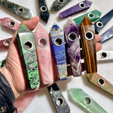 Crystal Pipe Carvings