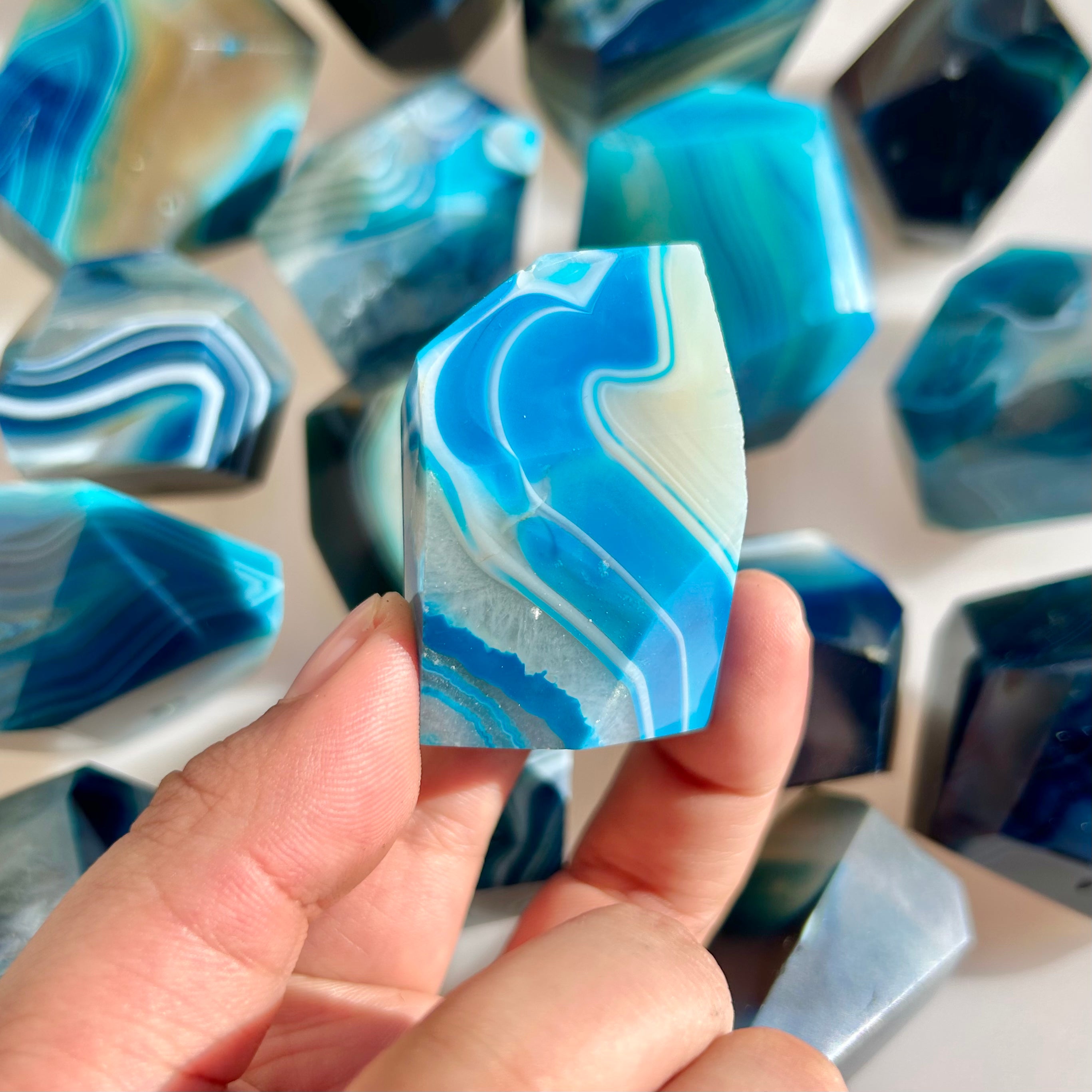Blue Sardonyx Crystal Freeform