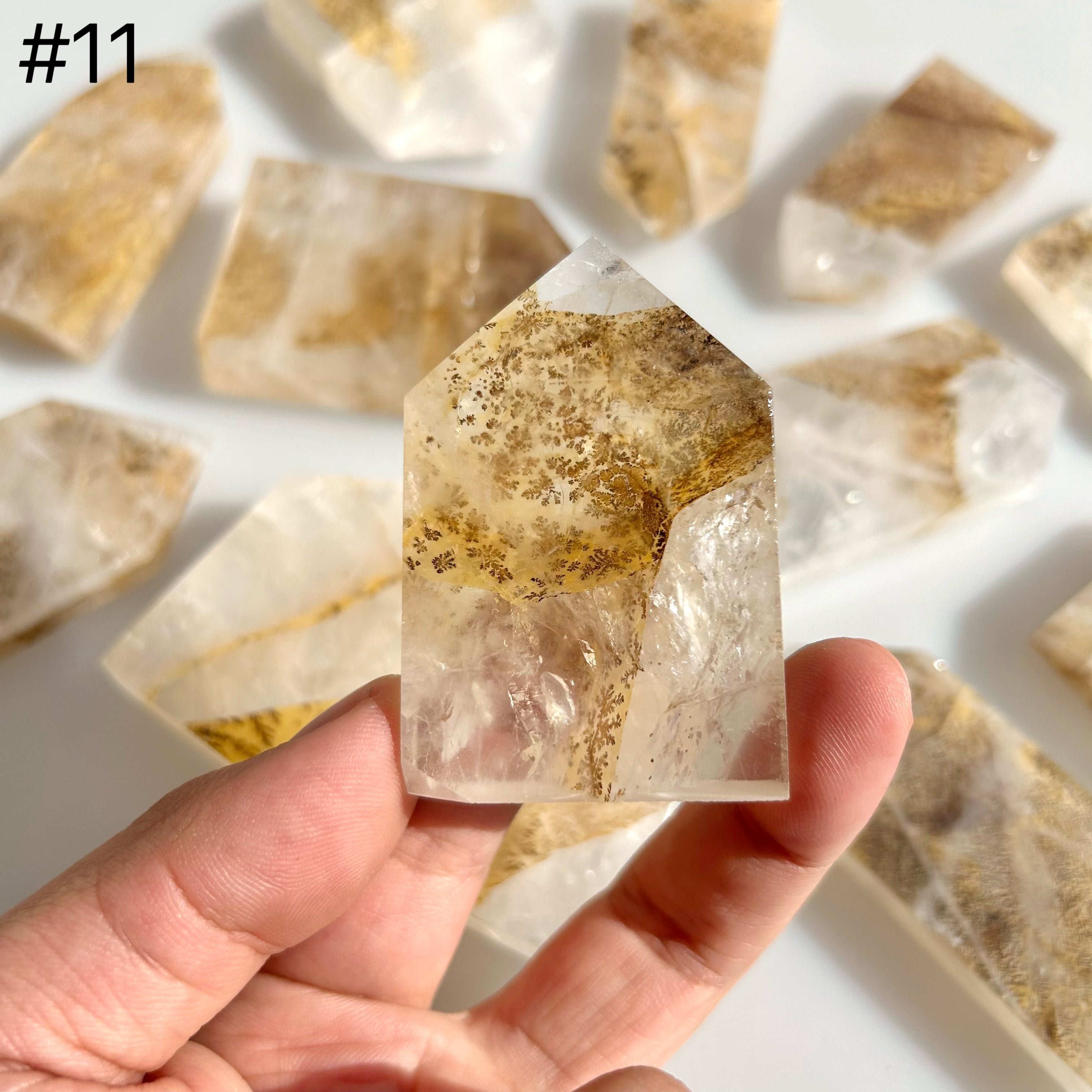 Dendritic Quartz With Golden Healer Towers
