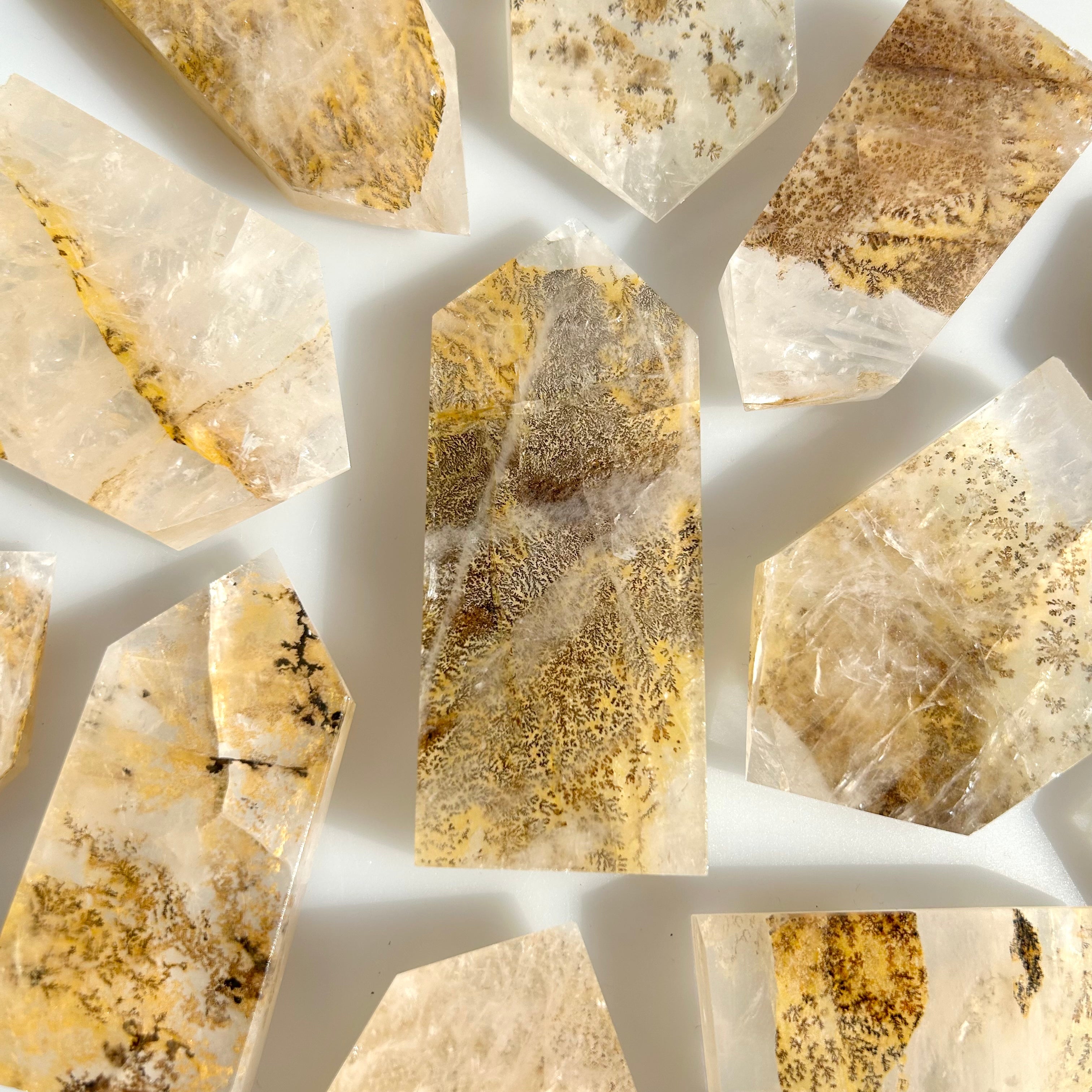 Dendritic Quartz With Golden Healer Towers