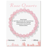 Natural Crystal Beaded Elastic Rope Simple Bracelet