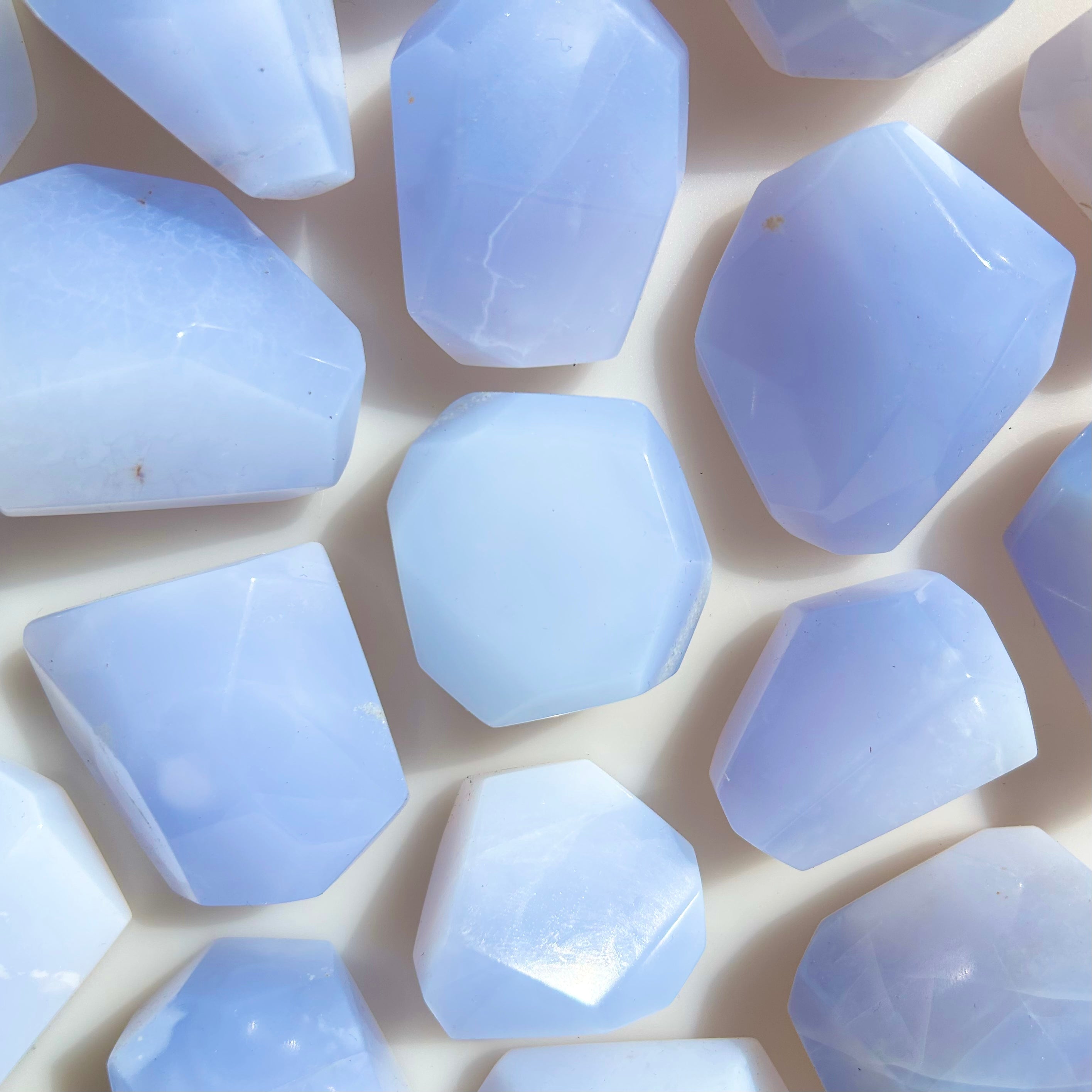 Blue Chalcedony Crystal Freeform