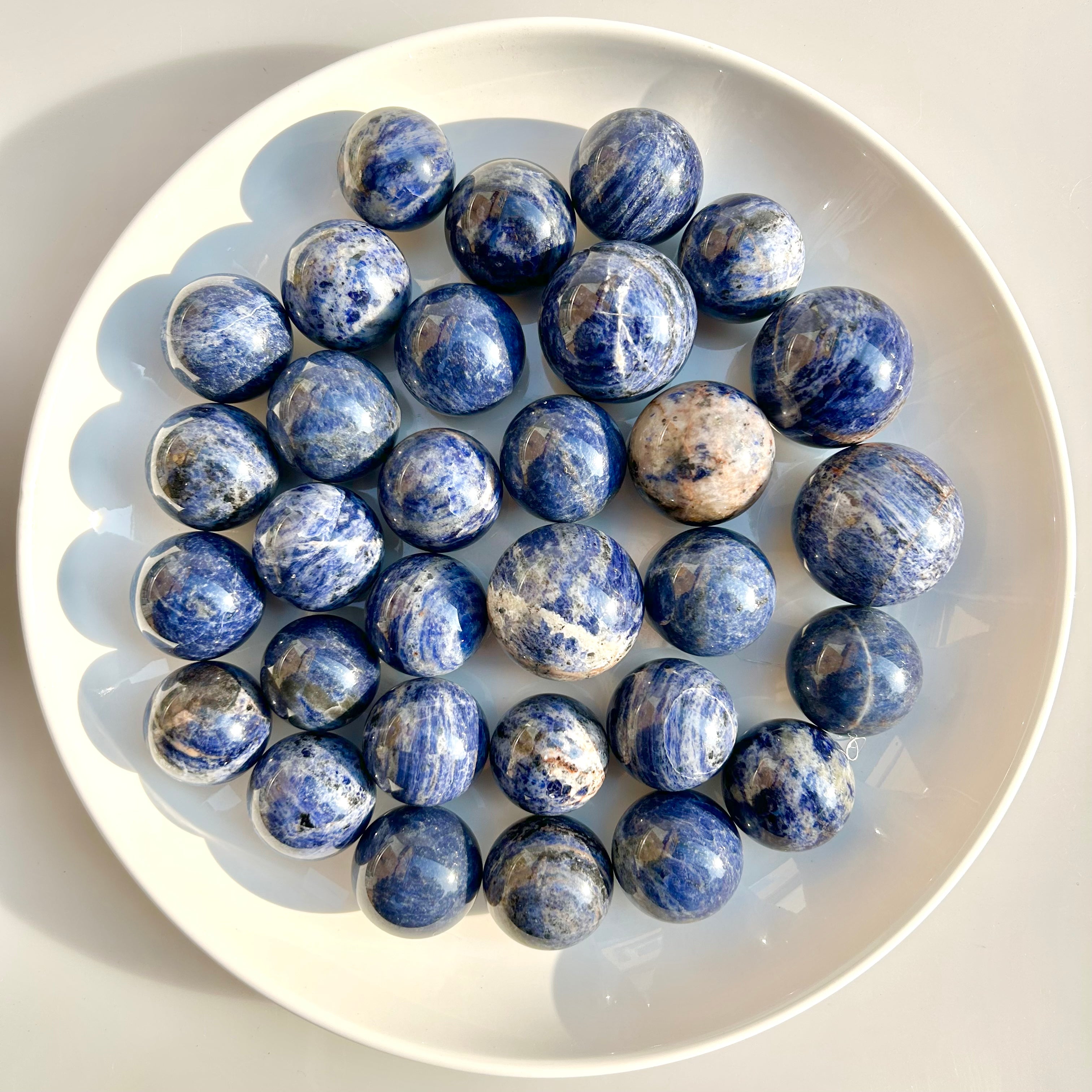 Sodalite Crystal Spheres