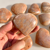 Peach Moonstone Heart Shape