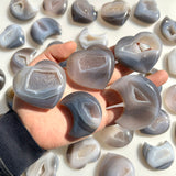 Agate Druzy Heart And Moon