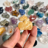 Crystal Flying Cat Carvings
