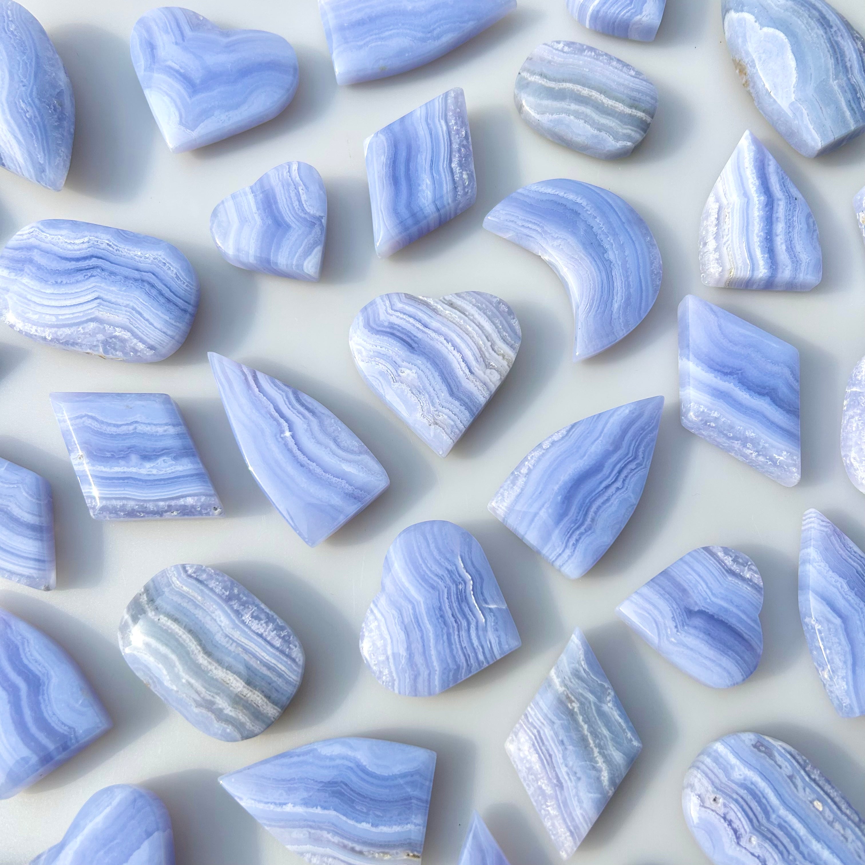 Blue Lace Agate Shape Set
